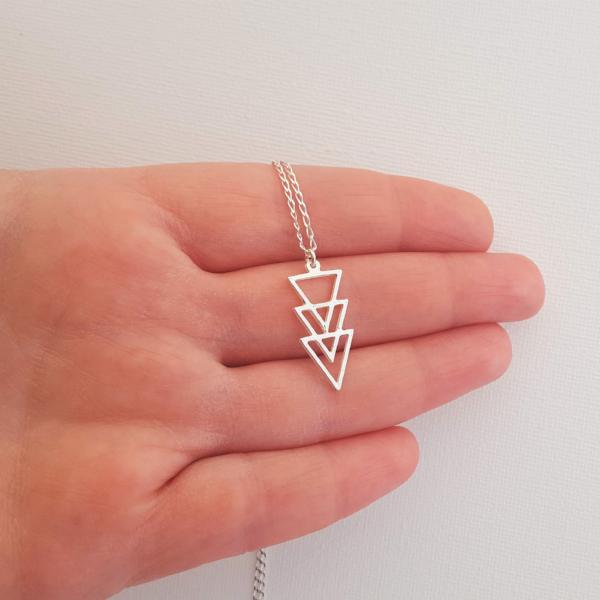 3 triangle sister necklace