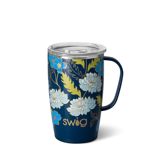 Swig Insulated Travel Mug 18 oz To Go Coffee Cup for Hot & Cold - Mardi  Graw