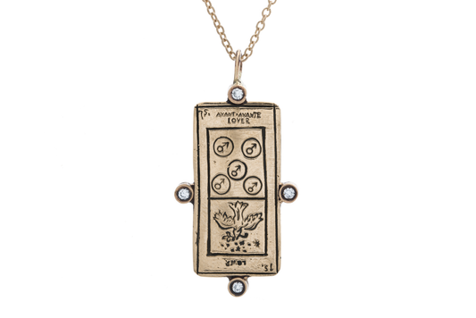 Queen of Wands Tarot Card Necklace – Sofia Zakia