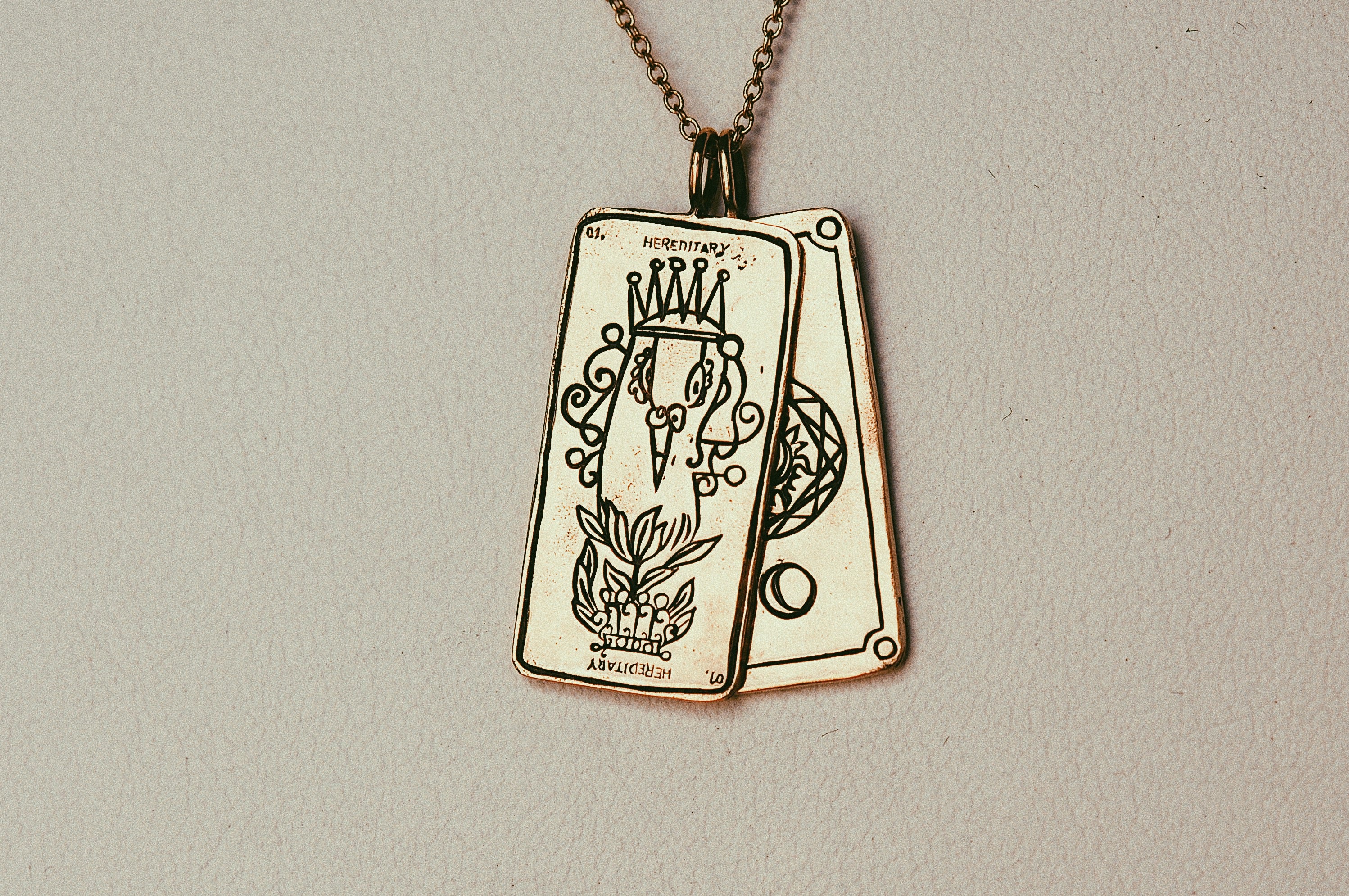 Hereditary Tarot Card Necklace