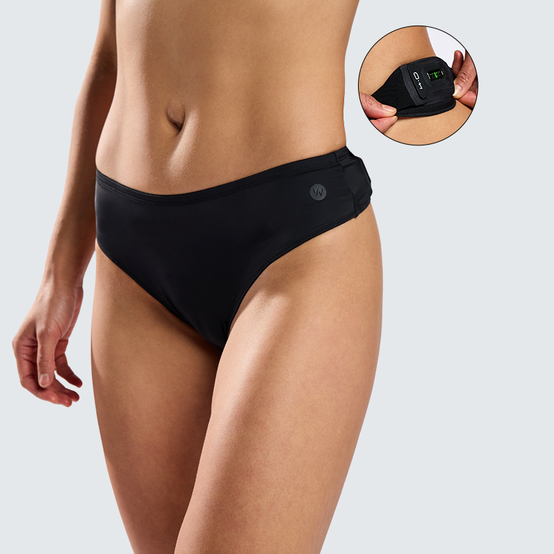 Runderwear Womens G-String Black Sports Running Breathable