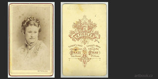 KRÃSNOHORSKÃ; ELIÅ KA. (1847-1902). - (1870).  Atelier HYNEK FIEDLER. OriginÃ¡lnÃ­ fotografie na kartonu; vizitka; 105x65
