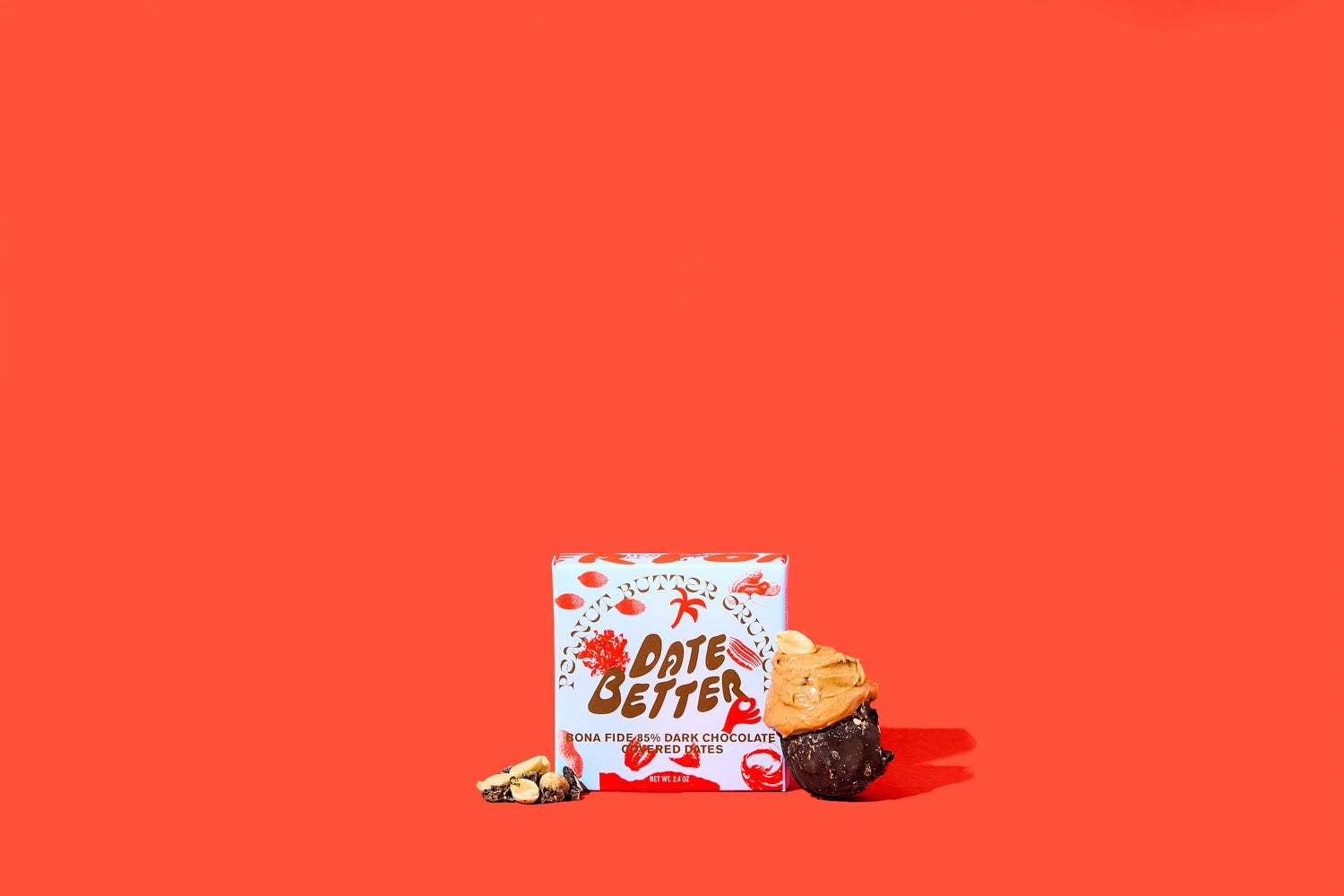 Peanut Butter Crisp Chocolate Covered Dates