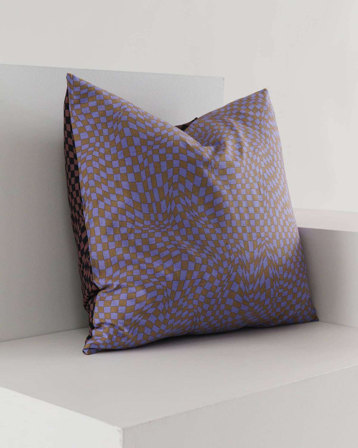 Trippy Checker Mix Throw Pillow