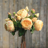 luxury artificial peach english roses