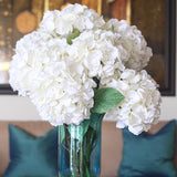 luxury artificial white mophead hydrangea