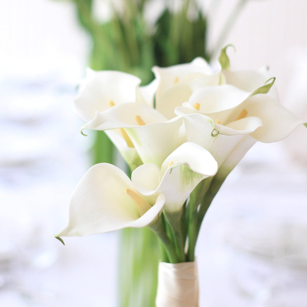 Luxury Artificial White Calla Lily Amaranthine Blooms