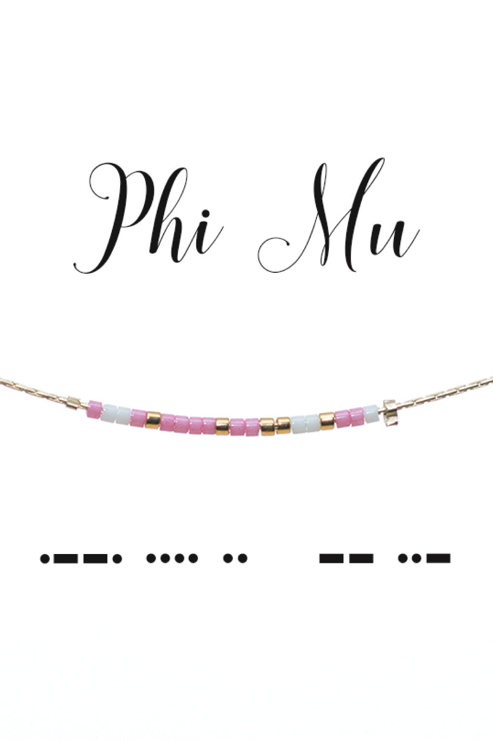 Morse Code Necklace Phi Mu