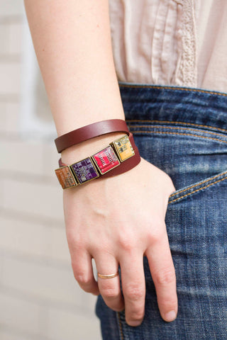 Wrap Bracelet with Circuit board beads