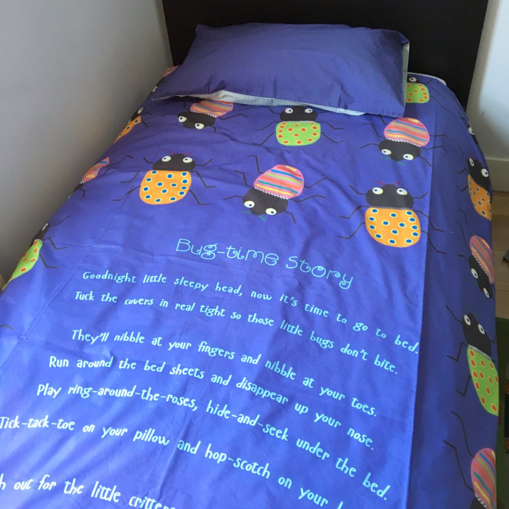 Kids Duvet Cover Bug Time Purple Witty Ditty Designs