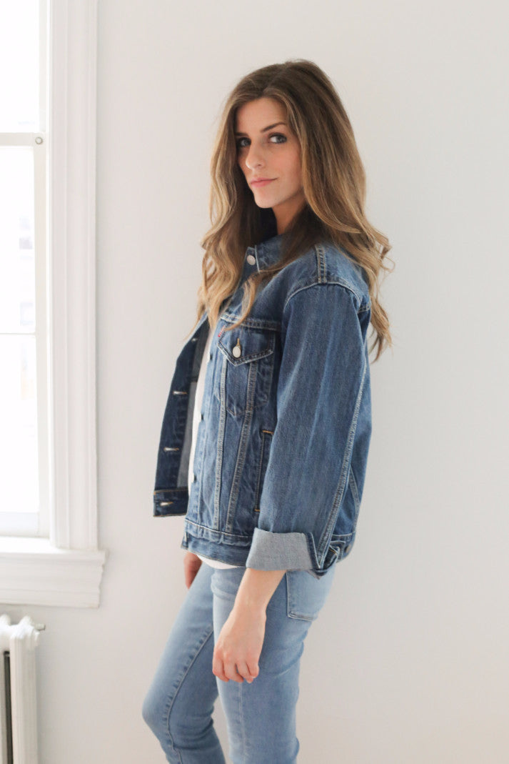 levi's ex boyfriend trucker jacket review