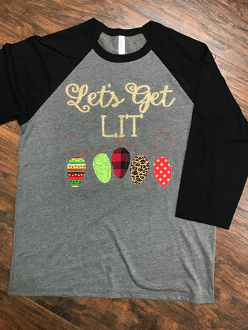 baseball style christmas shirts