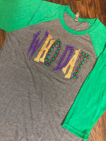 mardi gras baseball shirts