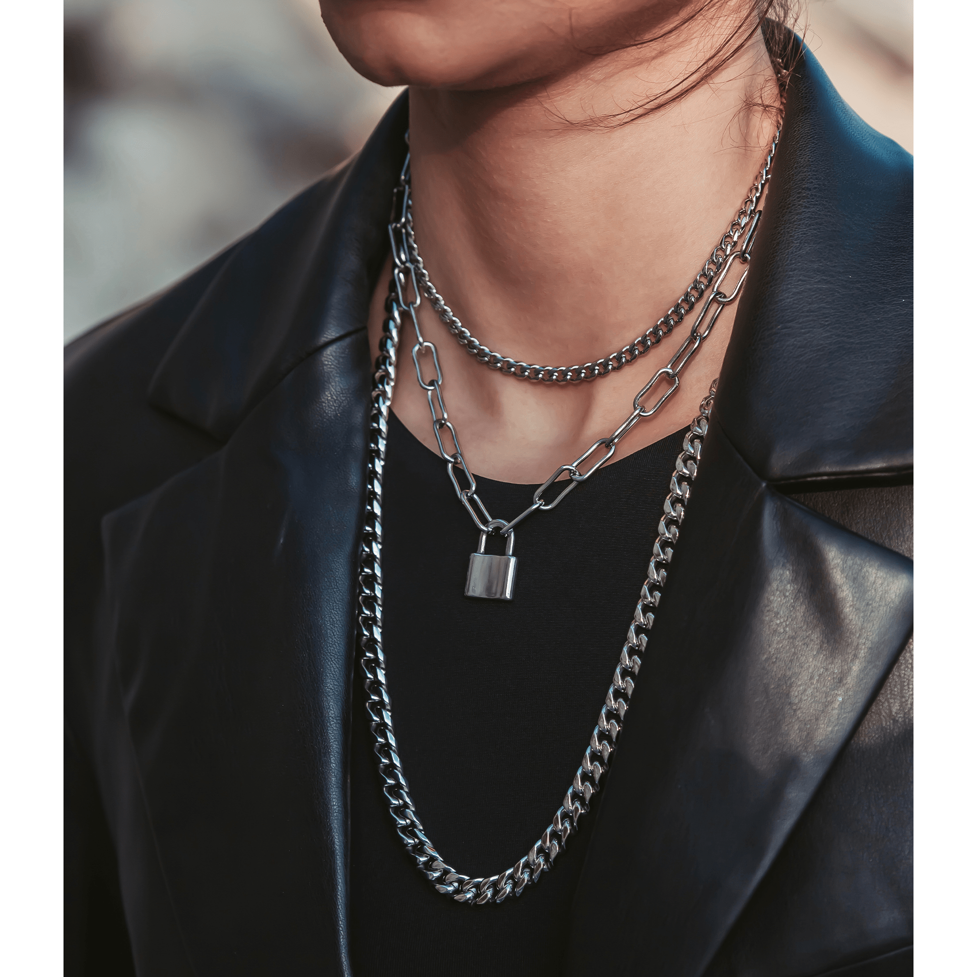 Silver Triple Layer Chain | Opes Robur