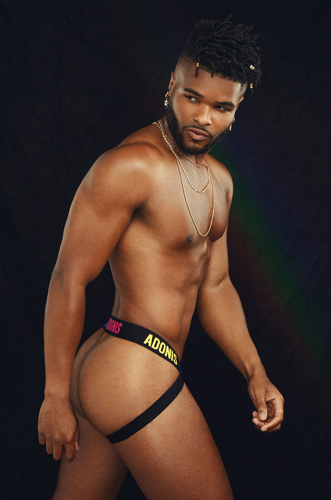 adonis-underwear-gay pride-month-underwear-2021-pride-jockstrap-Drew-side