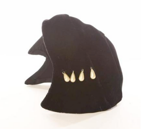 Art Deco Velvet Hat Vintage Millinery Accessories