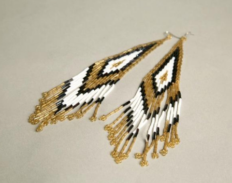 Shoulder Dust Earrings Handmade Mosaic Indian Design Bijoux online shopping talkingfashion