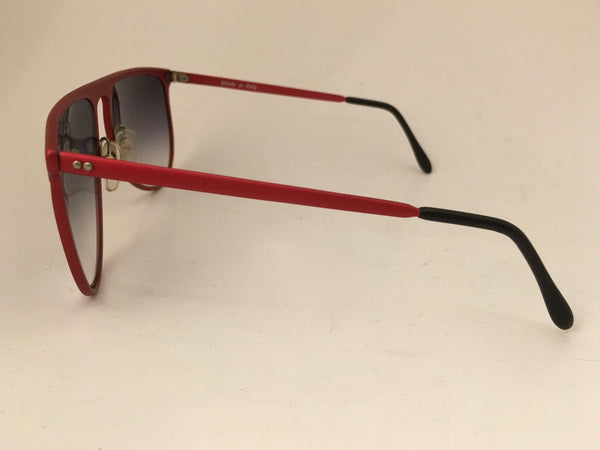 Red Metal Frame Sunglasses Degrade Shades Vintage Eyewear Made in Ital ...