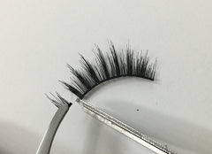 Trim your false eyelashes from the outer edge