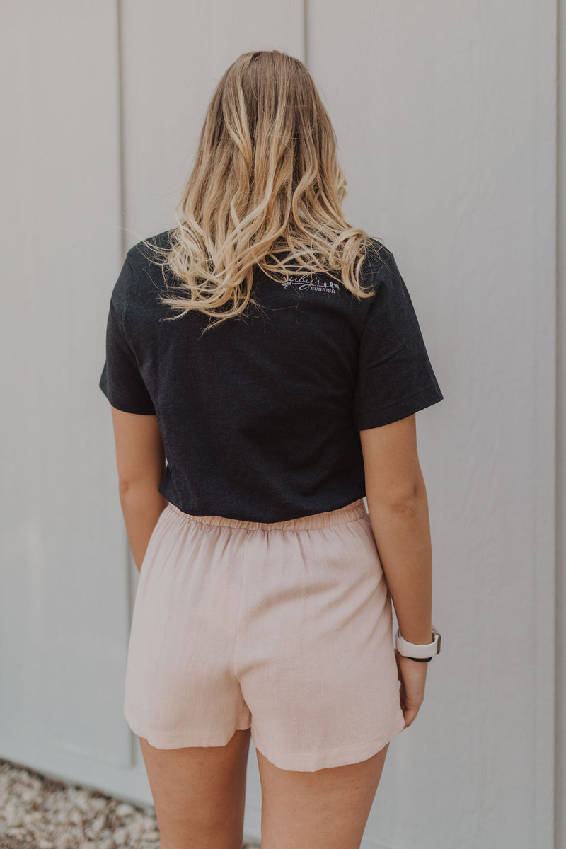 BLACK AND DUSTY PINK SHORTS BY IVY & CO