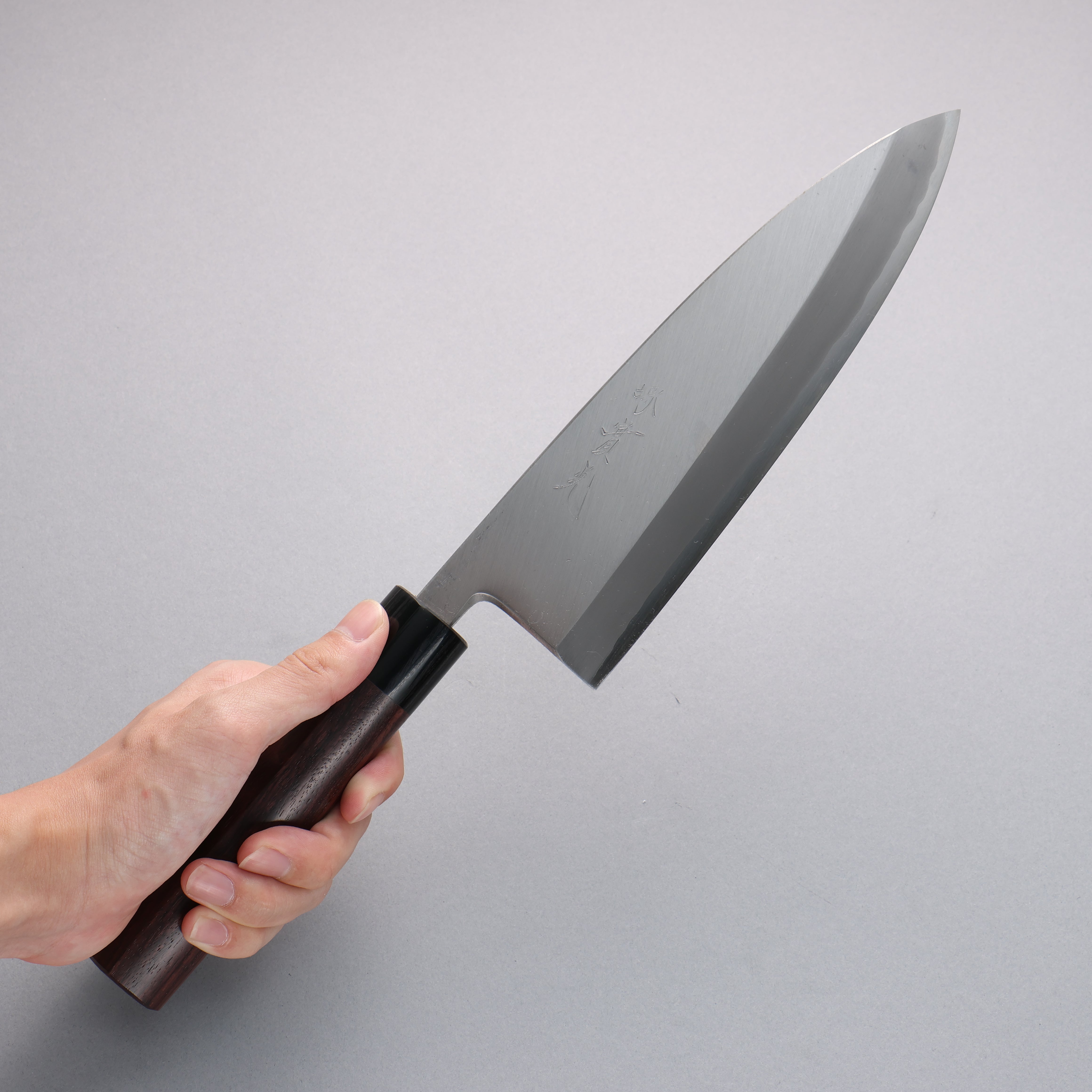Jikko Silver Steel No.3 Deba  210mm Shitan Handle - Image 5