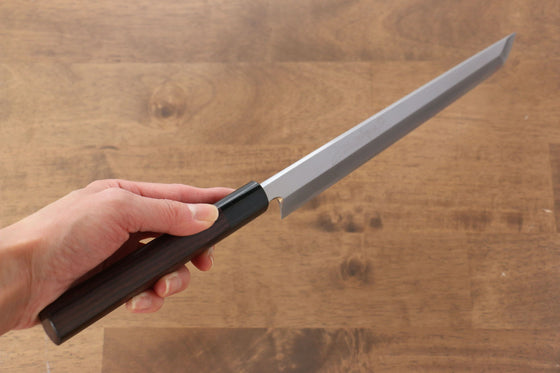 Jikko White Steel No.2 Sakimaru Yanagiba Japanese Knife 240mm Shitan Handle - Japanny - Best Japanese Knife