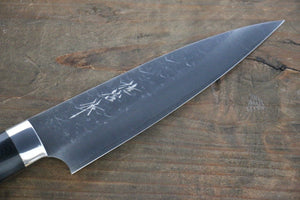Takeshi Saji SRS13 Hammered Petty-Utility Japanese Knife 130mm Black Micarta Handle - Japanny - Best Japanese Knife