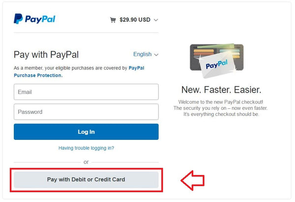 paypal help credit center debit pay card