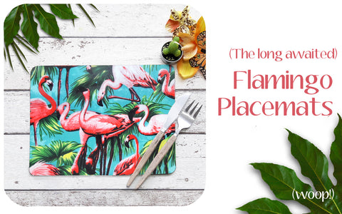 New Flamingo Placemats by Inkabilly