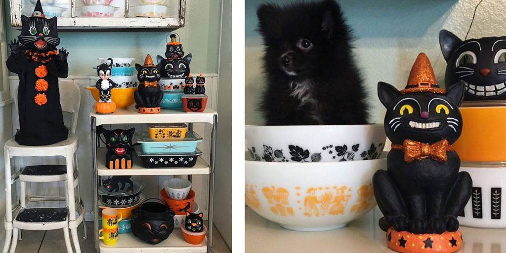 Jennie's Vintage Pyrex and Halloween Cats 