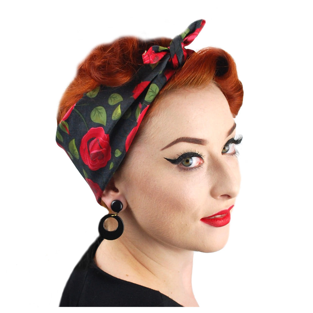 Rockabilly Rose Bandana | The Inkabilly Emporium