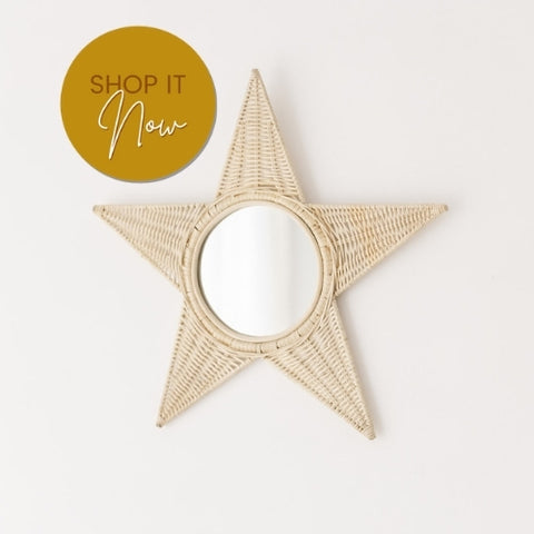 Hunter & Nomad - Rattan Star Mirror