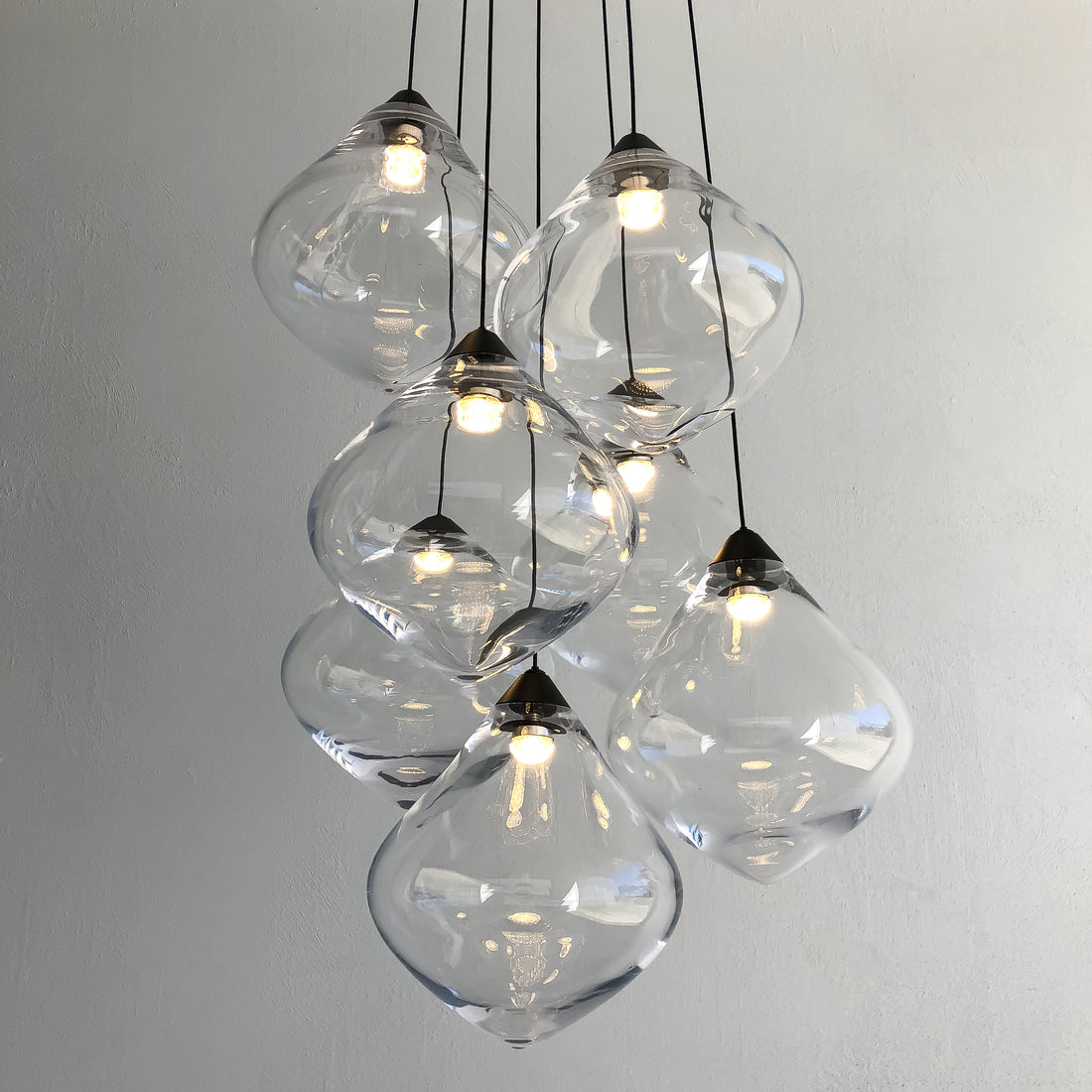 clear glass cluster pendant light