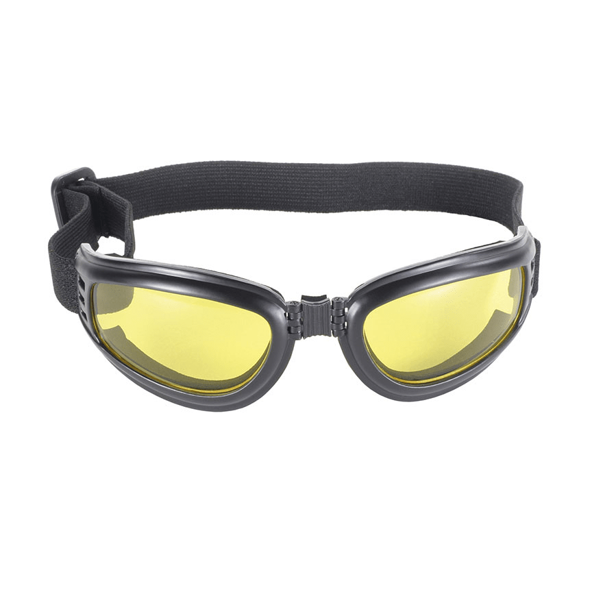Kickstart Nomad Folding Goggles (Black Frame/Yellow Lens) by Pacific C ...