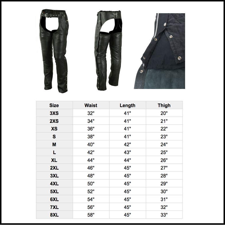 Double Deep Pocket Thermal Lined Chaps Unisex by Daniel Smart – Cycle Clear