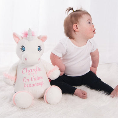 Stuffed plush unicorn with name