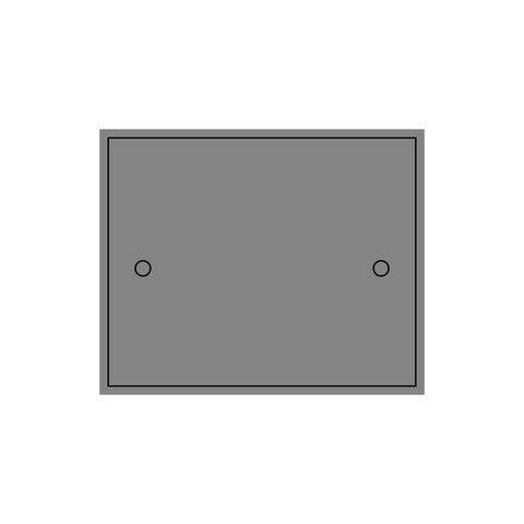 Drawing of a rectangular grey piece to be cut out of cardboard