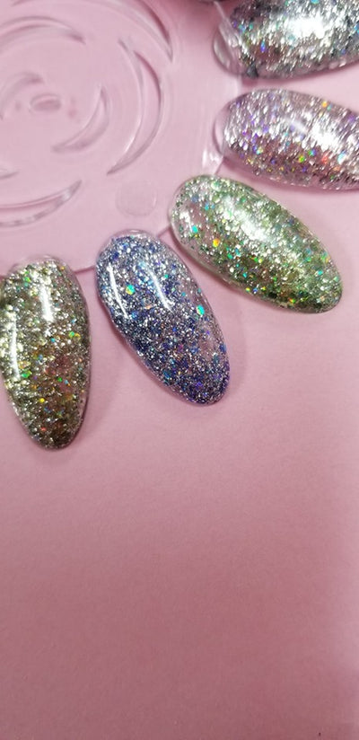 JEM!~ hologram glitter colors, Fun gel. (one coat coverage and smooth ...