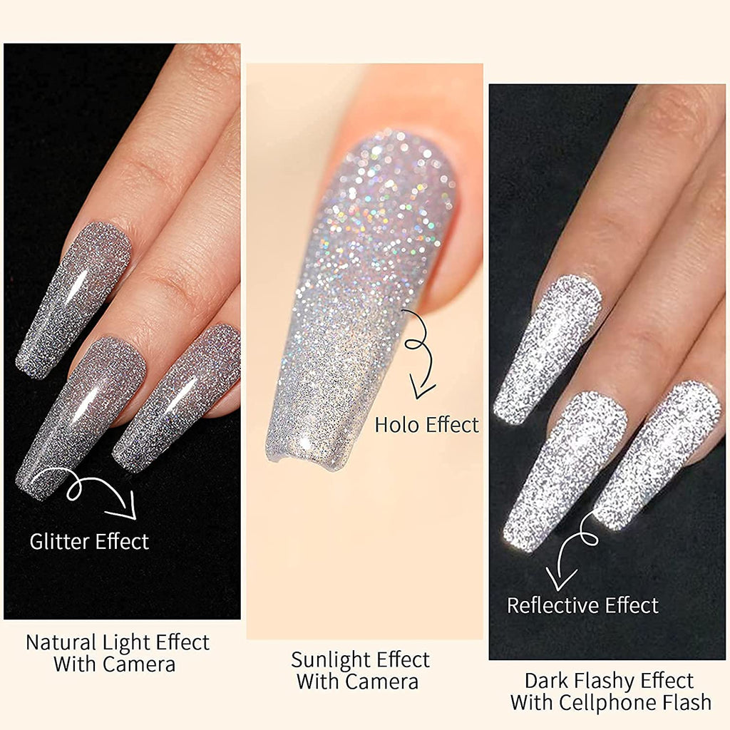 opgroeien Shetland Boodschapper Flash gel, Reflective Glitter Gel !~ (Explosion Diamond Gel Nail Refle –  enailcouture