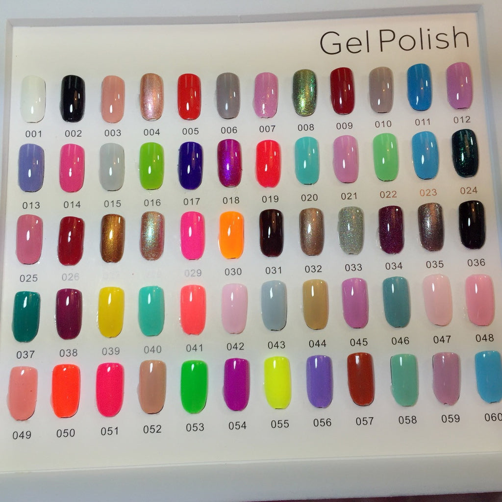 Gel Nail Polish Color Chart