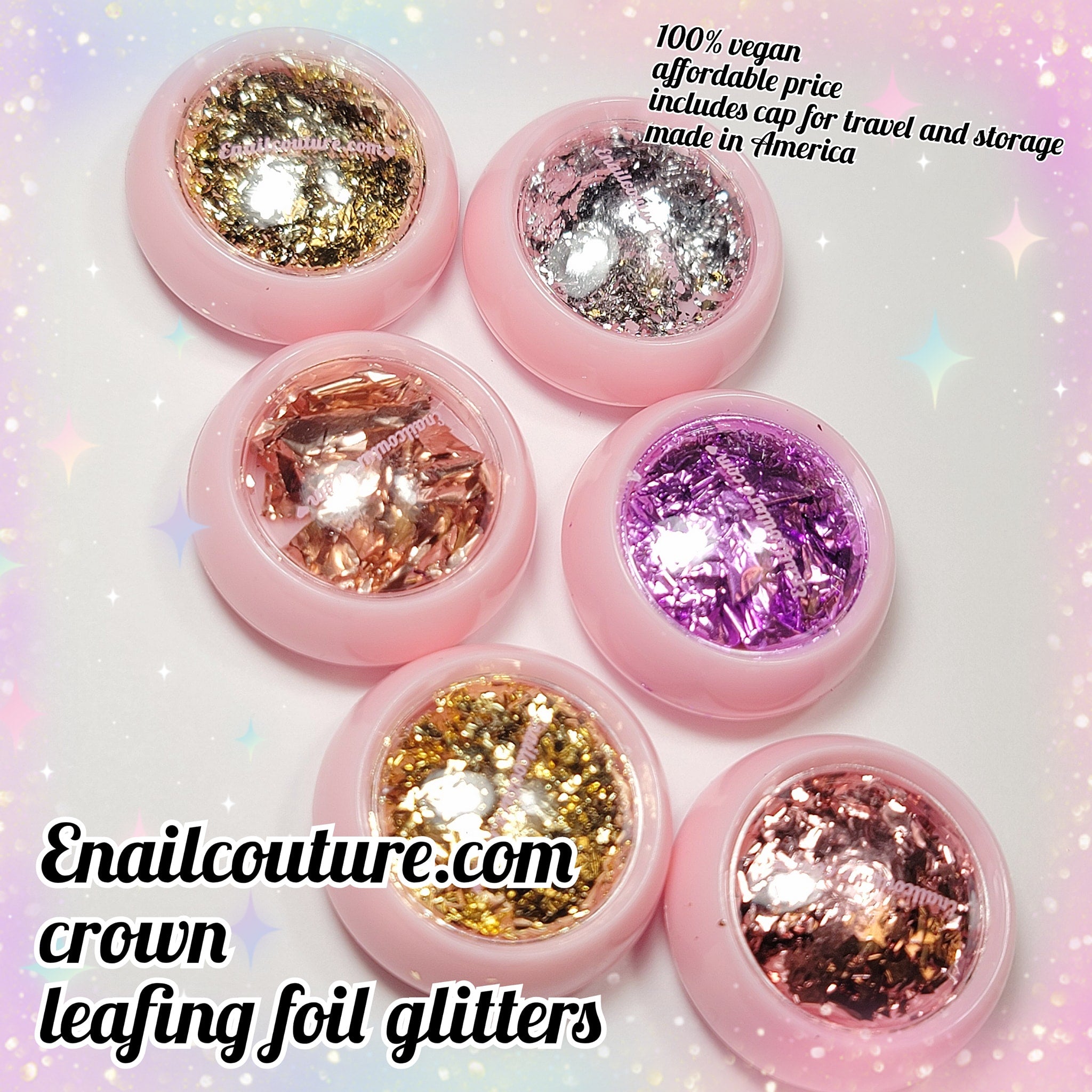 Nail Art Foil Leaf Gold Silver Flakes Chunky Glitter Body Manicure