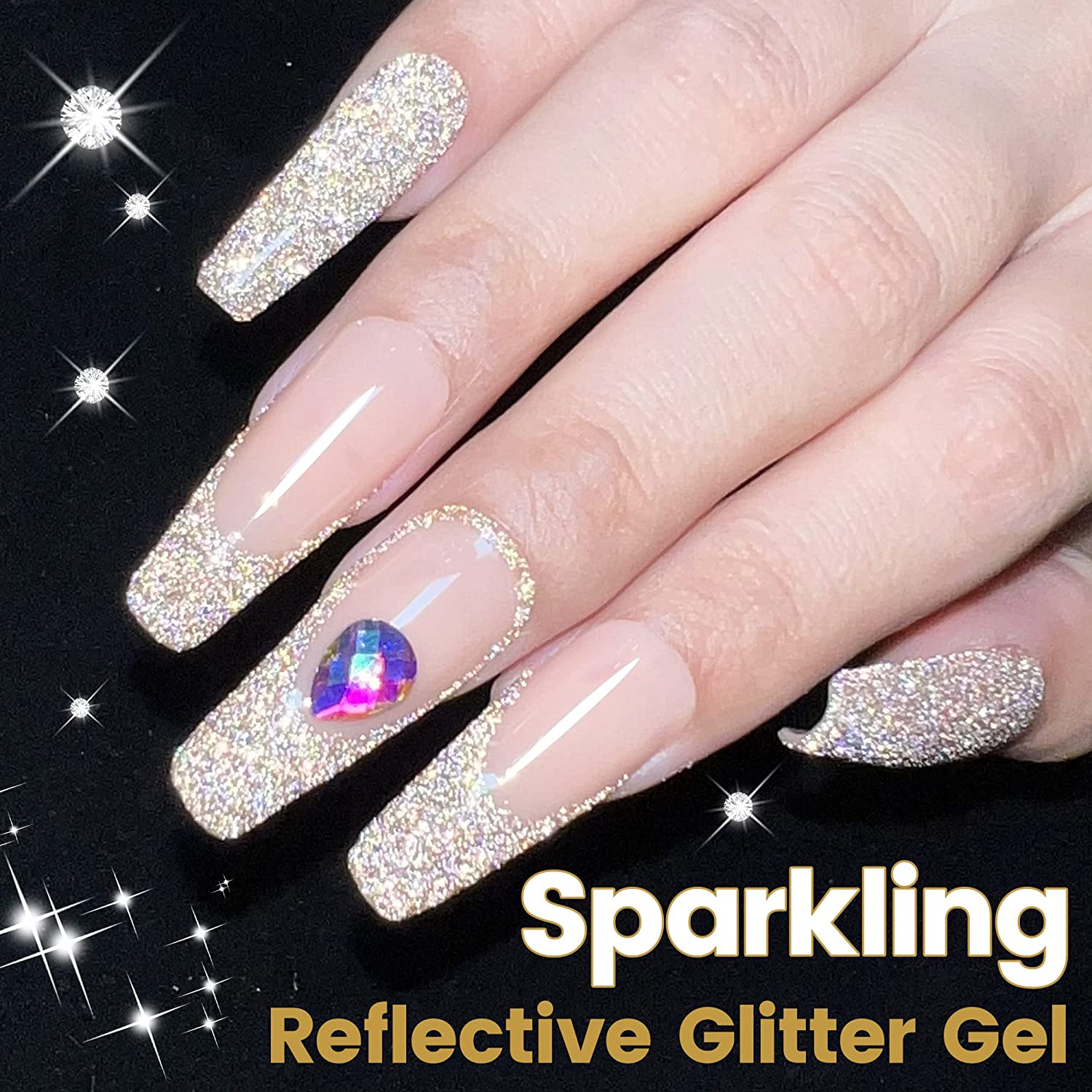 Flash gel, Reflective Glitter Gel !~ (Explosion Diamond Gel Nail Refle