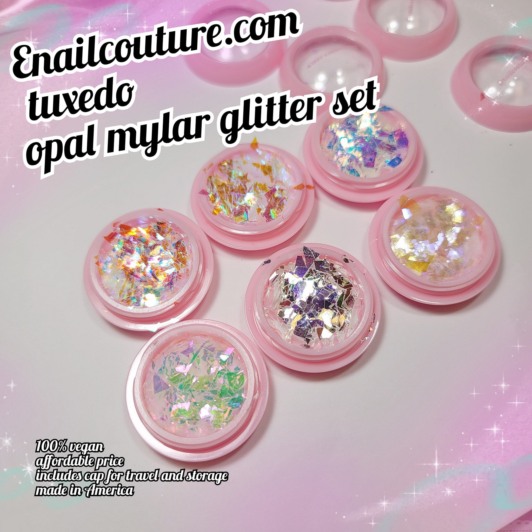 Moon Crystal glitter set (Nail Art Glitter Mylar Slices Irregular Sequ