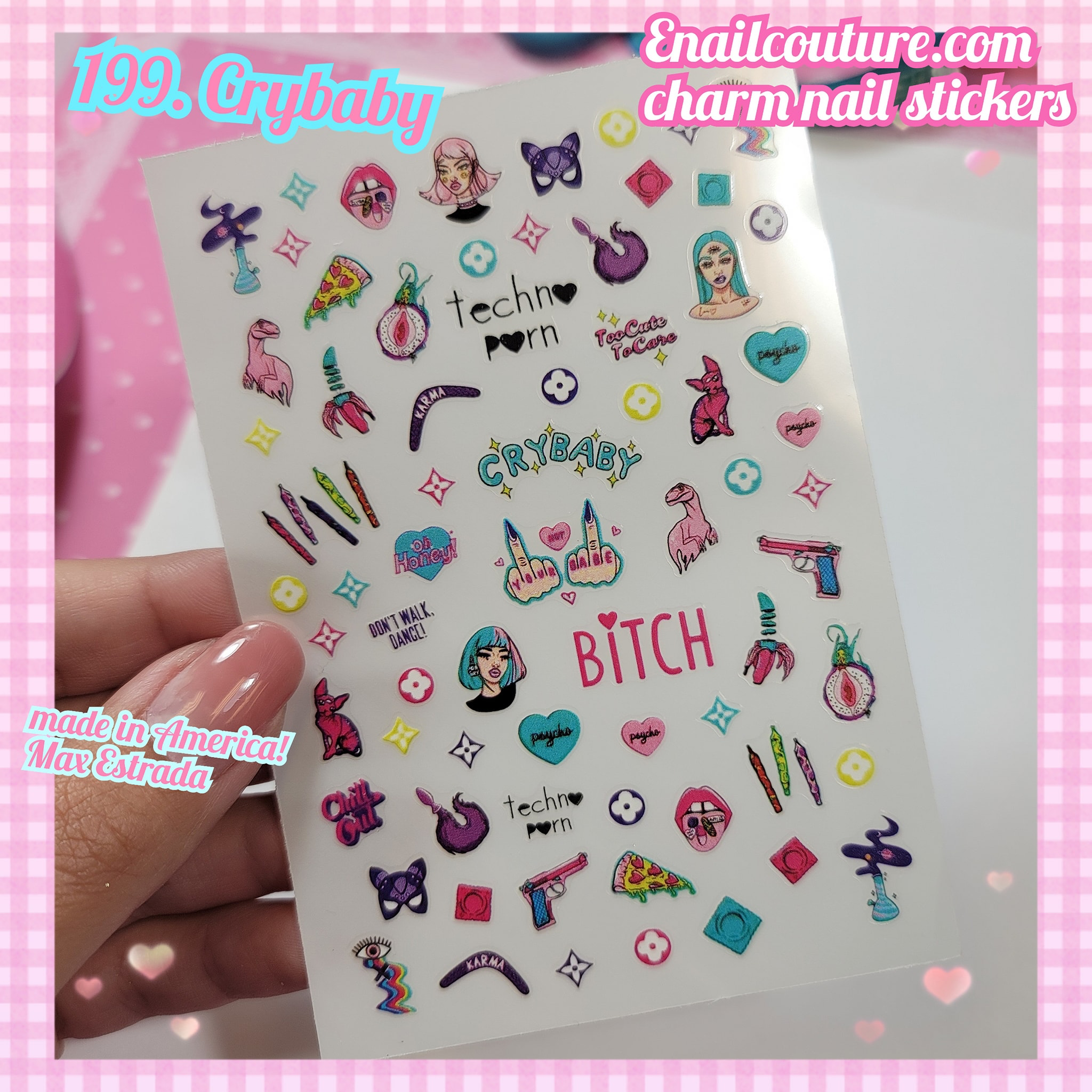 Nail Art Stickers Book Nail Sticker Organizer Nail Sticker Collecting Book Album, Size: 19.5x15.7CM