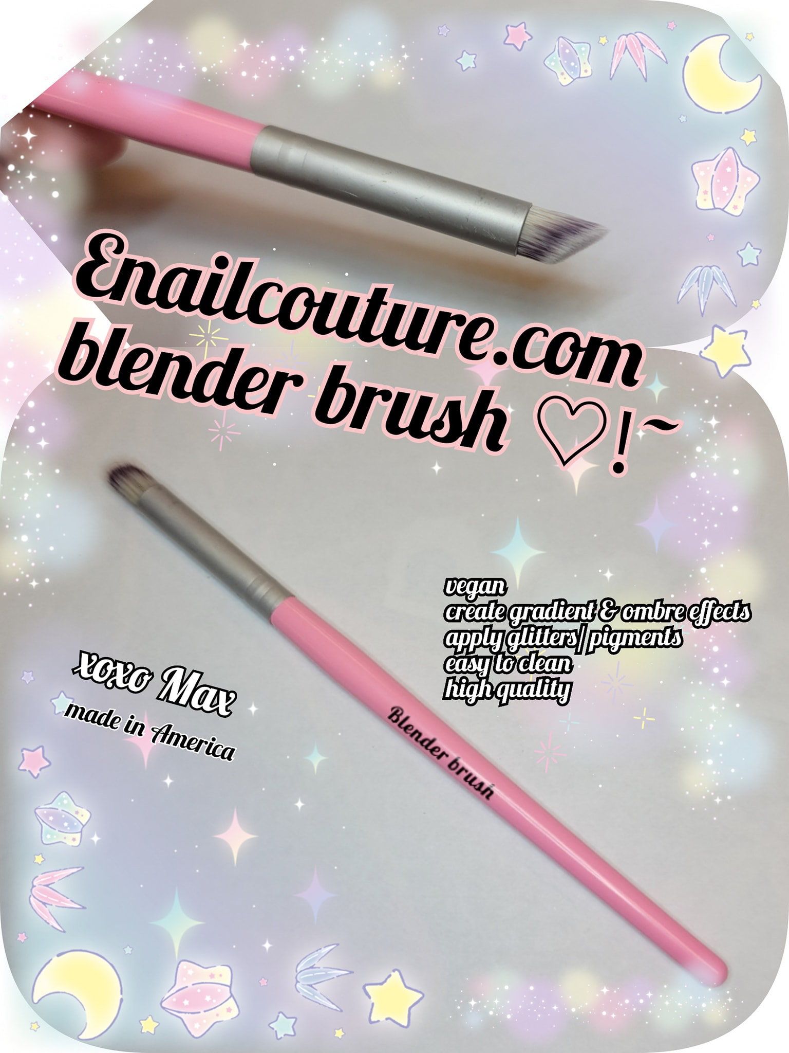 Nail Art Sponge Heads Gradient Brush/ Ombre Shade Maker Pen/ Manicure Nail  Art Tool/ Sponge Nail Art Brush Pen One Set 