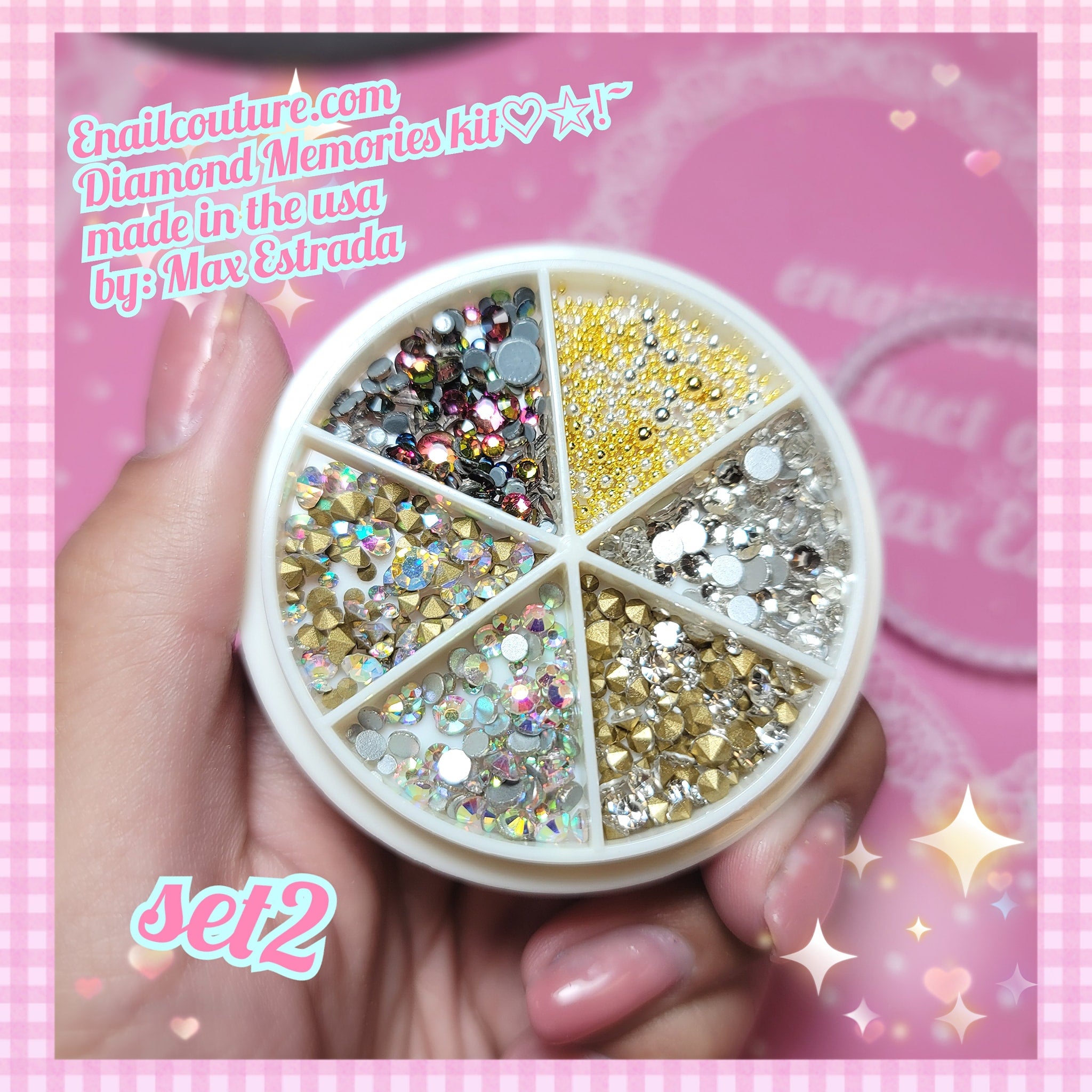 minkissy 4 Sets 12 Nail Decorations for Nail Art Bejeweled Kit Gem Beads  Mixed Beads Jewelry Kit Diamond Beads Nail Art Rhinestones Nails  Rhinestones