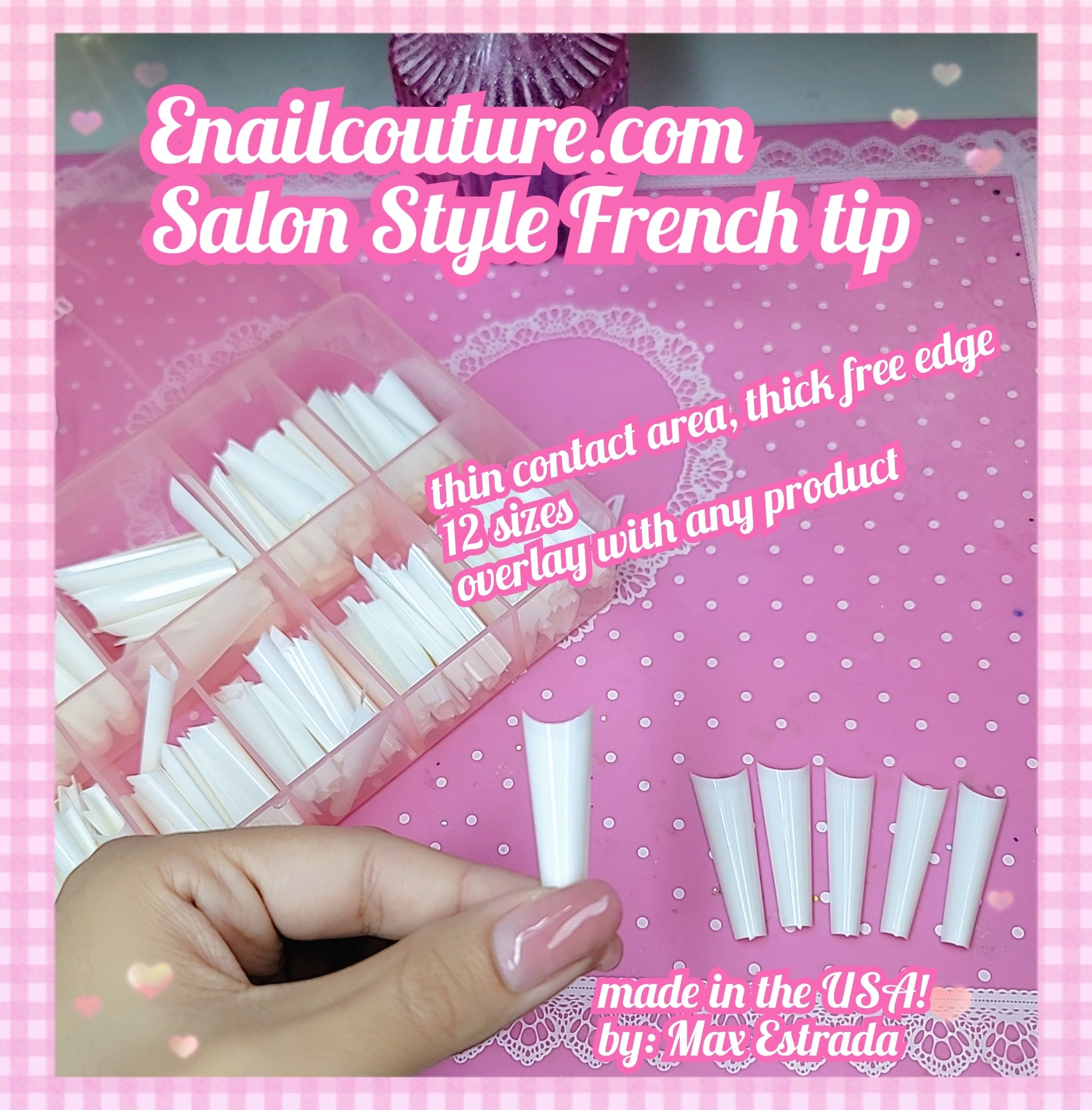 French nail stickers (French Tip Nail Stickers Self-Adhesive