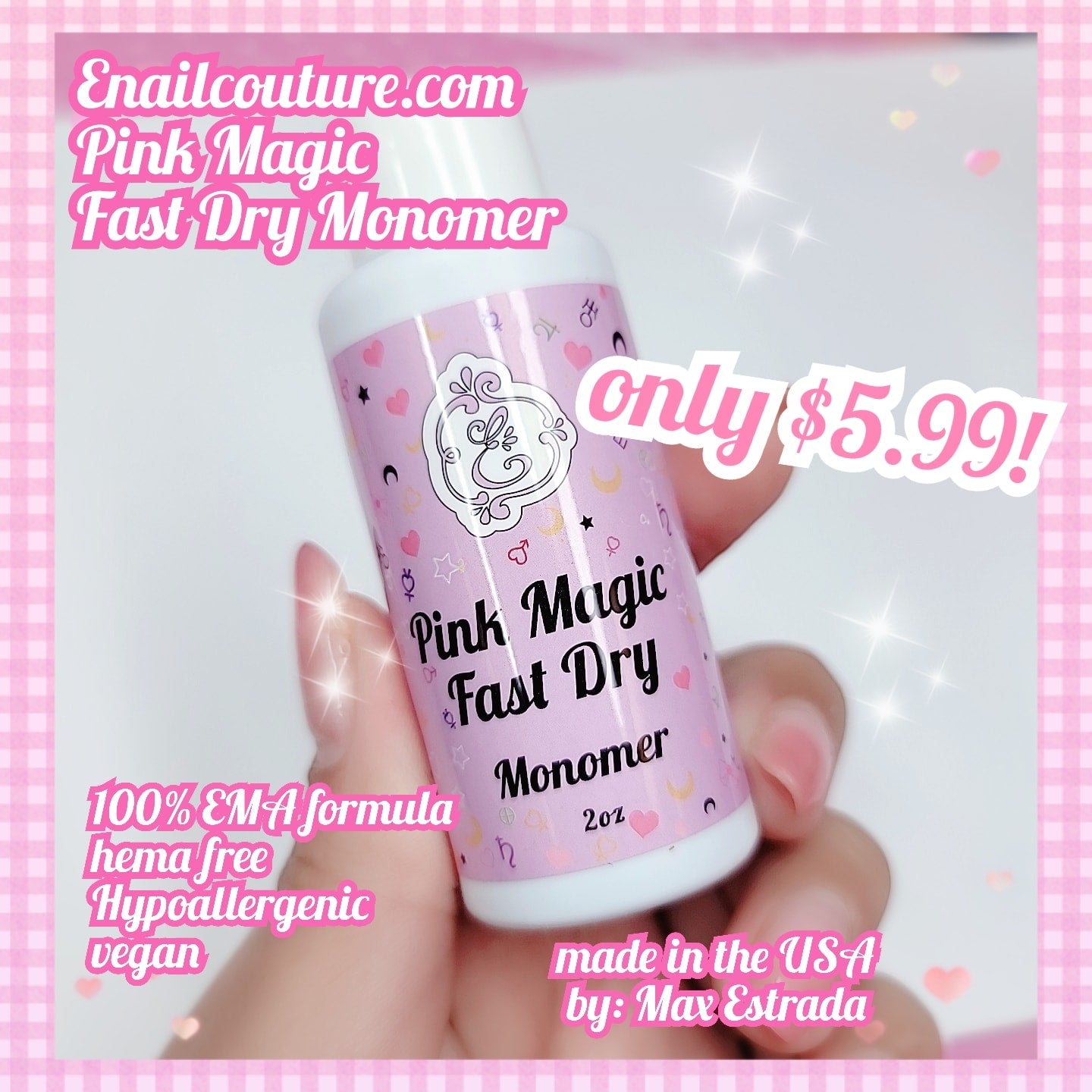 The Powders Kitty Pink (Professional Acrylic Nail System Acrylic Powde