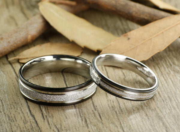 Titanium Wedding Band,Wedding Band Set 