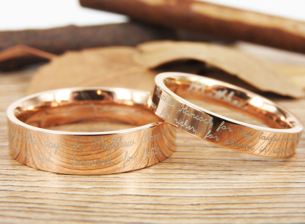 Wedding Bands Unique With Vows On Ring Wedding Vows